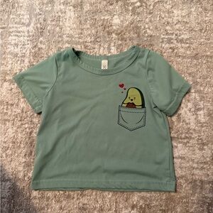 Kids' Green Avocado Pocket Tee size 2T